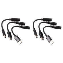 6-teiliges Set Typ-C-auf-3,5-mm-Kopfhörer-Audioadapter, USB-C-auf-3,5-mm-AUX-Mikrofonanschlusskabel (weiblich) für Moto Z