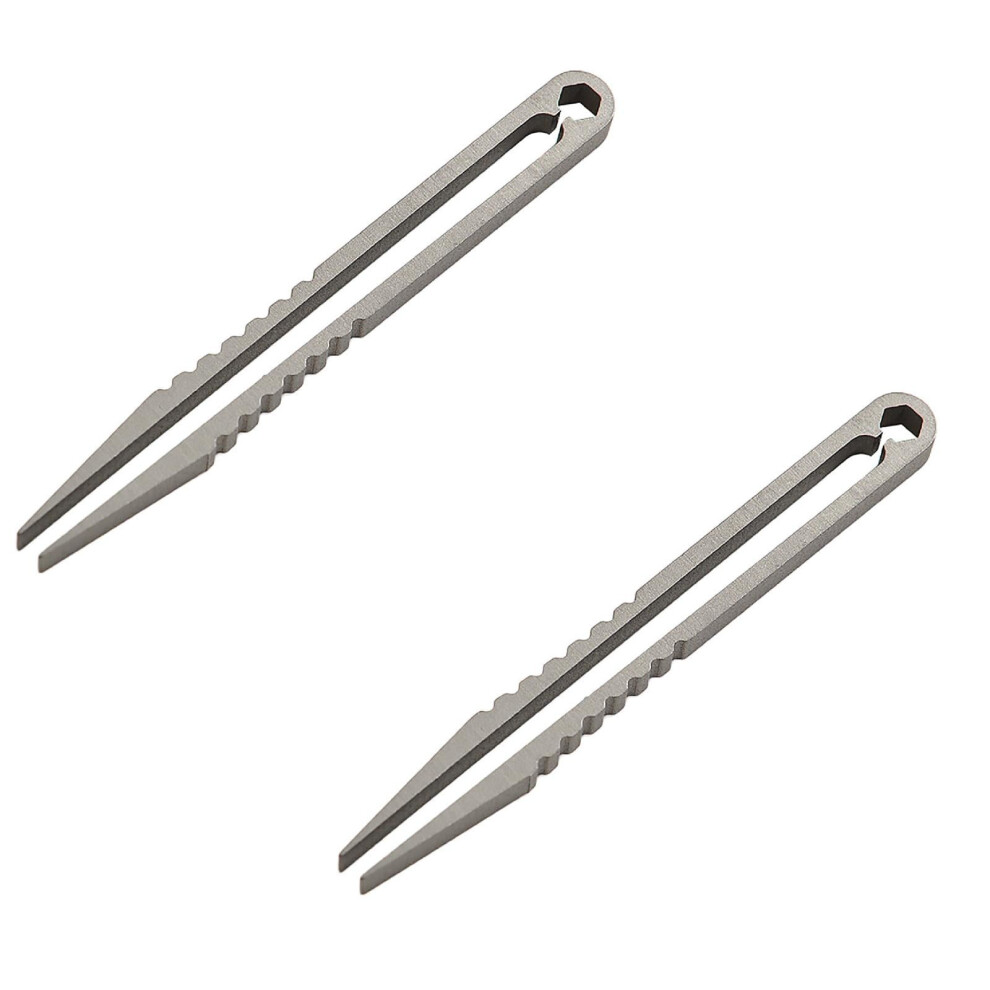 Xubond Screwdriver Home Durable Titanium Alloy Mini Tweezers Tool Trumpet Outdoor Travel Tools 1Pcs Screwdriver Tools Silver 9149926042570