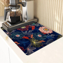Tapis de table multifonctionnel pour cafetière, tapis absorbant pour égoutter la vaisselle, longue durée de vie, antidérapant, idéal pour les