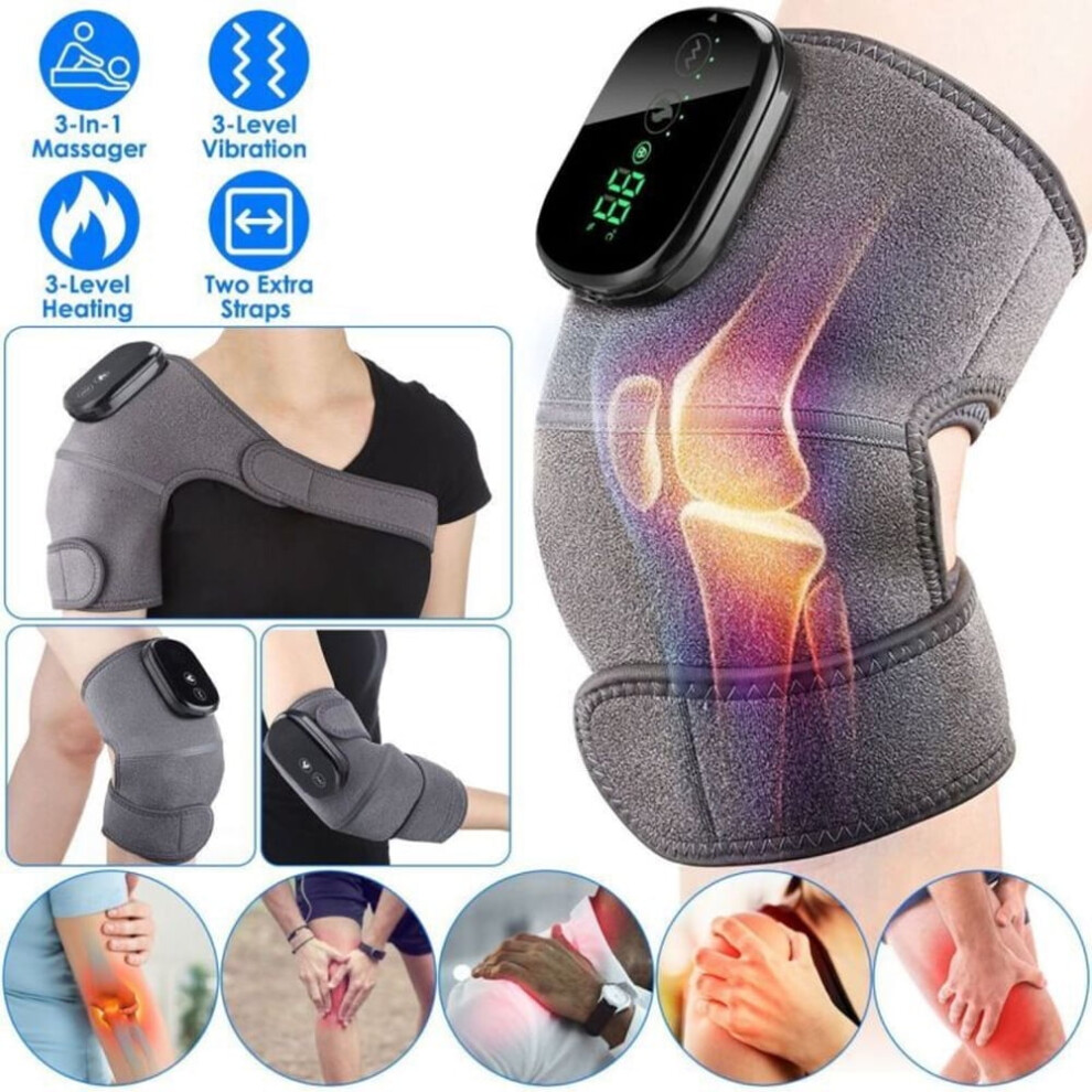 Electric Heating Knee Massage Pad Vibration Massage Leg Joint Warming Shoulder Elbow Support Knee Temperature Massager