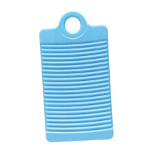 Mini Washboard Plastic Laundry Scrubbing Board with Handle for Travel Hand Washing Clothes, Blue