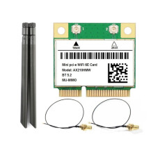 LE HAGHAIDH Cárta Wifi WiFi6E AX210HMW Cárta Líonra Mini PCI-E AX210HMW WIFI6E5G Tri-band