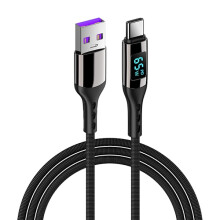 Cábla luchtaithe tapa USB-C PD 100W Dubh 2m