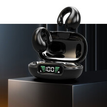 Avtoify draadloze oordopjes met oorclips en Bluetooth-geleiding voor ruisonderdrukking en hardlopen zonder oordopjes B