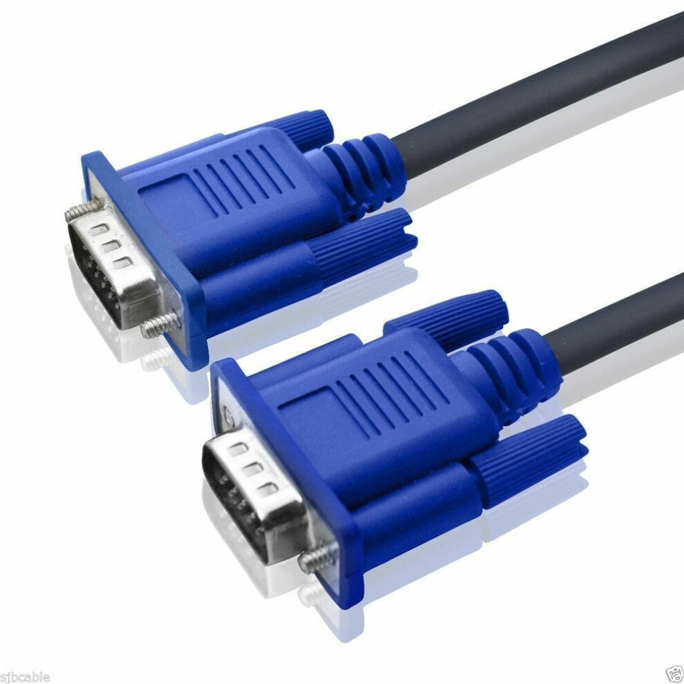 Svga Super Vga Monitor 15Pin M/M Male To Male Cable Cord For Pc Tv Hdtv Us Blue 9499224645219