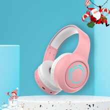 Bezdrátová Bluetooth sluchátka Avtoify s LED světlem, kompatibilní s růžovou, pohodlná, módní, dlouhá výdrž baterie