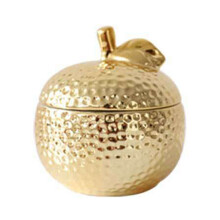 Ceramic Sugar Bowl with Spoon, Vintage Porcelain Sugar Container for Coffee and Tea, Apple Shape