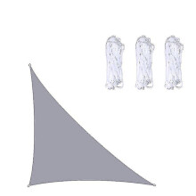 Wasserdichtes Sonnensegel-Dreieck 3 x 3 x 4,3 m/4 x 4 x 5,7 m/5 x 5 x 7,1 m, Grau 3 x 3 x 4,3 m