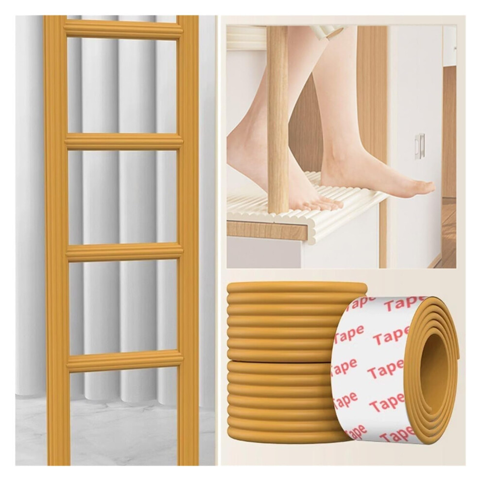 Baby Proof Edge Protector For Furniture And Table, Soft Nbr Foam Corner Guard, Easy Adhesive, 5M + 2M Pink/Orange