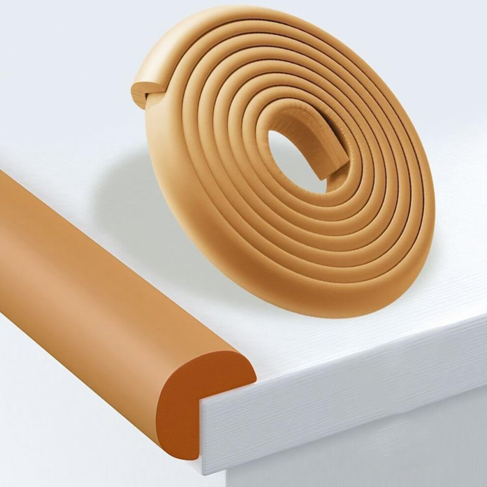 Edge Protector Foam Strip With Child Safety Corner Guard, Impact‑Absorbing Nbr Cushion For Furniture, Tables And Cabinets, And Grey/Orange