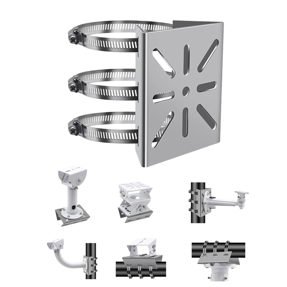 Cctv Pole Mount Bracket Stainless Steel Outdoor Adapter For Dome And Ptz Security Cameras 9164114978851