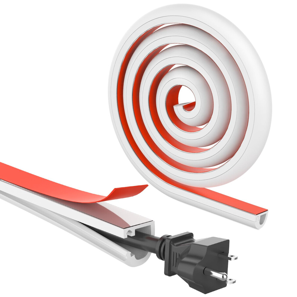 Cable Management Pvc Cord Cover With Selfadhesive Snapopen Design, White 15Mm X 10Mm, 1M 9164114979001