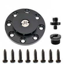 Security Camera Mount Bracket for Outdoor Indoor Use, Aluminum Flange Wall Mount with 3/8 to 5/8 Adapter