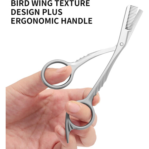 Eyebrow Trimming Scissors with Comb for Precise Shaping, Makeup Tool for Women 1