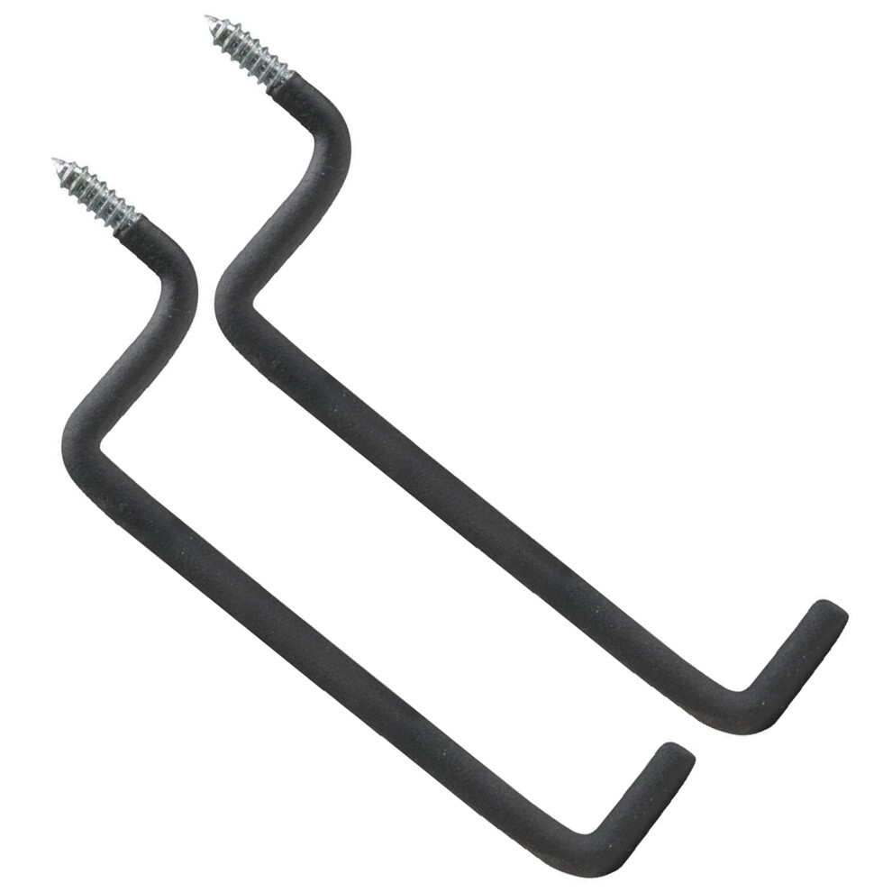 Wideskall 2 Pieces Heavy Duty Garage Storage Screw In Utility Tool Wall Mount Ladder Hanger Hook 9173940161931