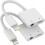 Διαχωριστής Lightning σε 3,5 χιλ. 2 σε 1 (συσκευασία 2) Καλώδιο φόρτισης ήχου συμβατό με 1