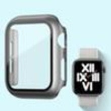 Fuldt dækkende etui til kompatibel med Apple Watch med Apple Watch4/5/6/SE hærdet glas 40 mm GRÅ grafitgrå