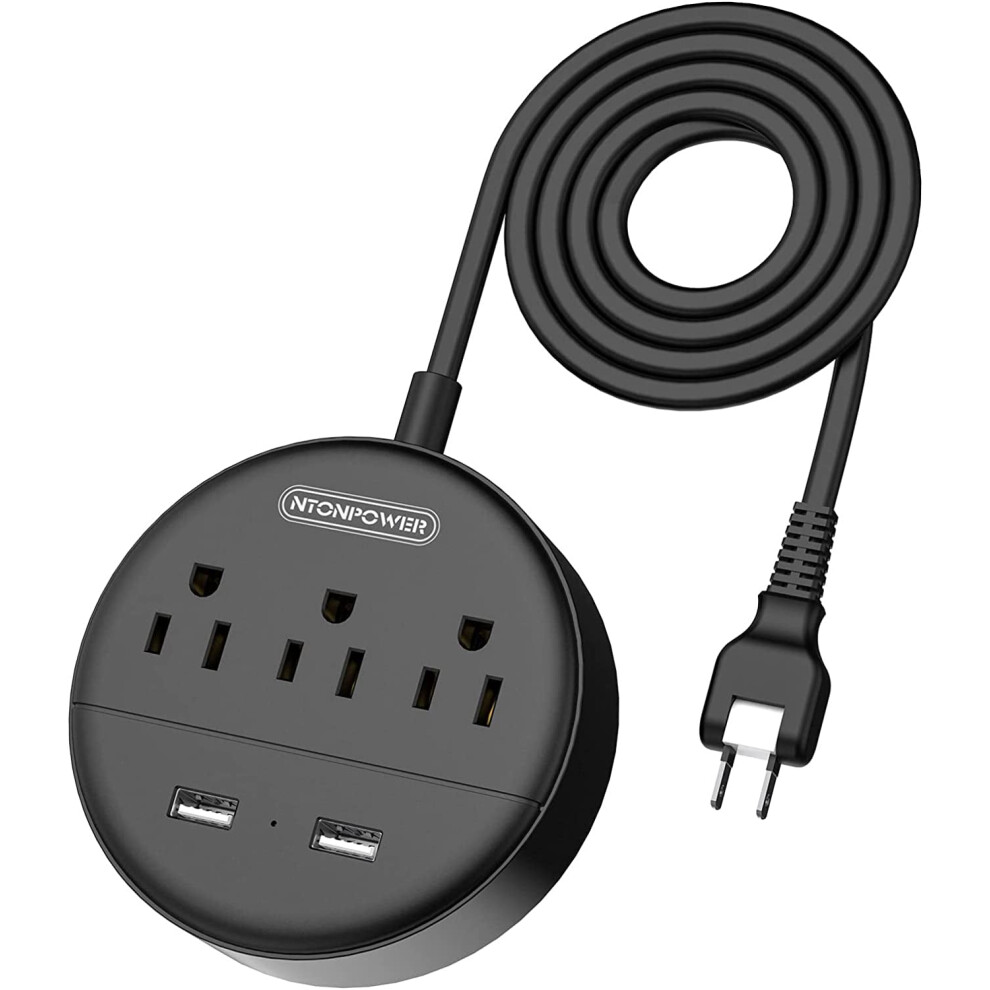 2 Prong Power Strip, 2 Prong To 3 Prong Outlet Adapter, 9.8Ft Extension Cord With Polarized Plug, Wall 9173940162006