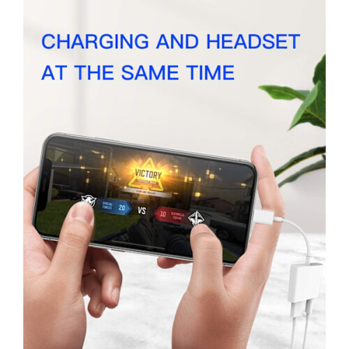 Διαχωριστής Lightning σε 3,5 χιλ. 2 σε 1 (συσκευασία 2) Καλώδιο φόρτισης ήχου συμβατό με 1