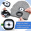 USB Rechargeable LED Knitted Hat Light, 4 Pieces, High, Medium and Low Light Mode LED Hat 3
