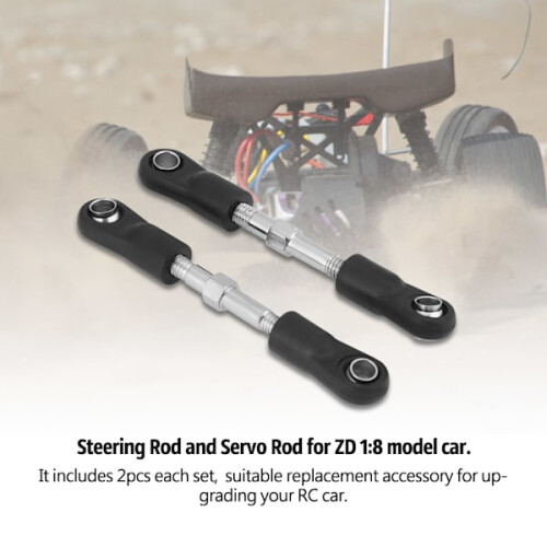 2 stk./sæt RC-bil styrestang servoforbindelse styrestangskobling til ZD1: 16 modelbil (styrestang) 1