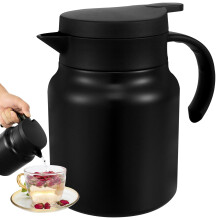 Carafe isotherme Grusce 1000 ml, bouteille isotherme en acier inoxydable avec filtre à thé amovible, compatible avec le café et le thé.