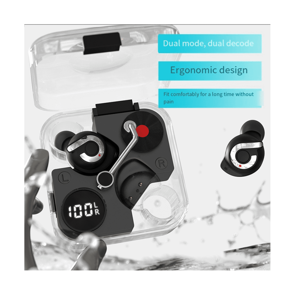 Bluetooth 5.3 Wireless Earbuds In-Ear Stereo Headset Call Noise Canceling Low Latency Earphones Sports Headphone- Black 9173940163317