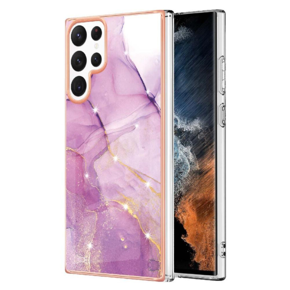 Case For Compatible With Samsung Galaxy S23 Ultra 5G Soft Bumper Marble Pattern Protection Slim Tpu 9173940163652
