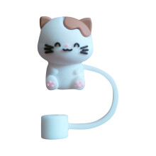TOFOTL Straw Covers Cap Cute Animal Silicone Straw Covers, Dust-Proof Drinking Straw Reusable Straw Cover