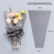 Pochettes transparentes en plastique pour fleurs, 50 pièces, 17 11 4 pouces, compatibles avec l'emballage de bouquets, les emballages de