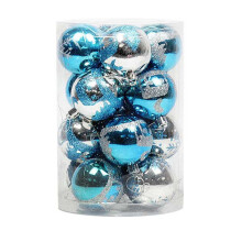 Palline natalizie generiche - 6 cm, confezione da 16 pezzi, decorazioni natalizie in plastica infrangibile per albero di Natale con anello per