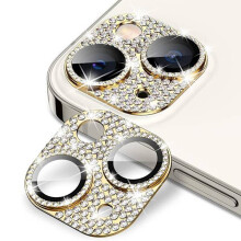 Chapéu Príncipe Glitter Protetor de Câmera em Alumínio compatível com iPhone 15/iPhone 15 Plus