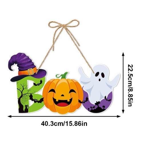 Winysin Διακόσμηση Πάρτι για το Halloween, Κρεμαστή Πύλη Κολοκύθας με Νυχτερίδες, 2