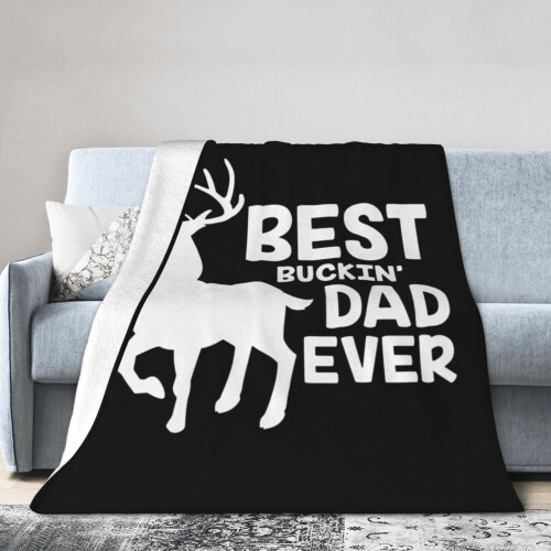 Η καλύτερη κουβέρτα φανέλας Buckin Dad Ever, ελαφριά κουβέρτα 40"x30" για όλες τις εποχές, 1