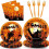 Yhmxh96Pcs Είδη για πάρτι Halloween, Σετ σερβίτσιων μιας χρήσης με πιάτα, ποτήρια, 1