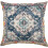 Μαξιλαροθήκες Boho 16x16 ίντσες, Μπλε vintage μαξιλάρι κάλυψης χαλιού με πορτοκαλί 1
