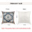 Μαξιλαροθήκες Boho 16x16 ίντσες, Μπλε vintage μαξιλάρι κάλυψης χαλιού με πορτοκαλί 2