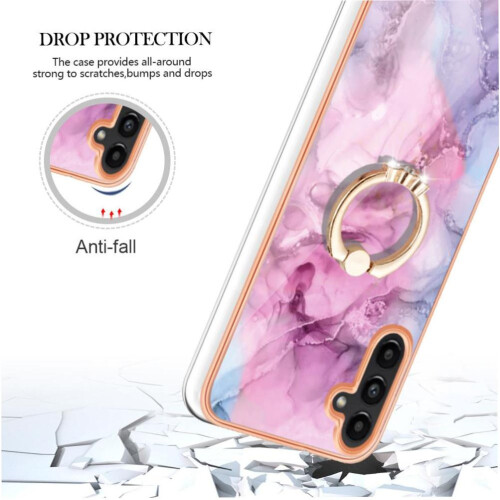 Θήκη συμβατή με Samsung Galaxy A13 5G360 με περιστρεφόμενο δαχτυλίδι από μάρμαρο, 2