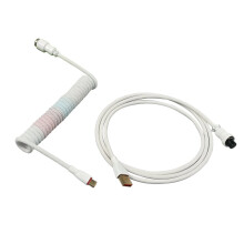 jixopn C típusú USB-C Aviator tekercses kábel 2 az 1-ben 1,8 m-es szőtt tekercses Aviator billentyűzetkábel Mechanikus billentyűzet tartozékok