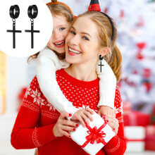 Quinlirra Edelstahl-Kreuzohrringe für Damen und Herren, hypoallergen, minimalistisch, baumelnder Schmuck, Geschenkidee