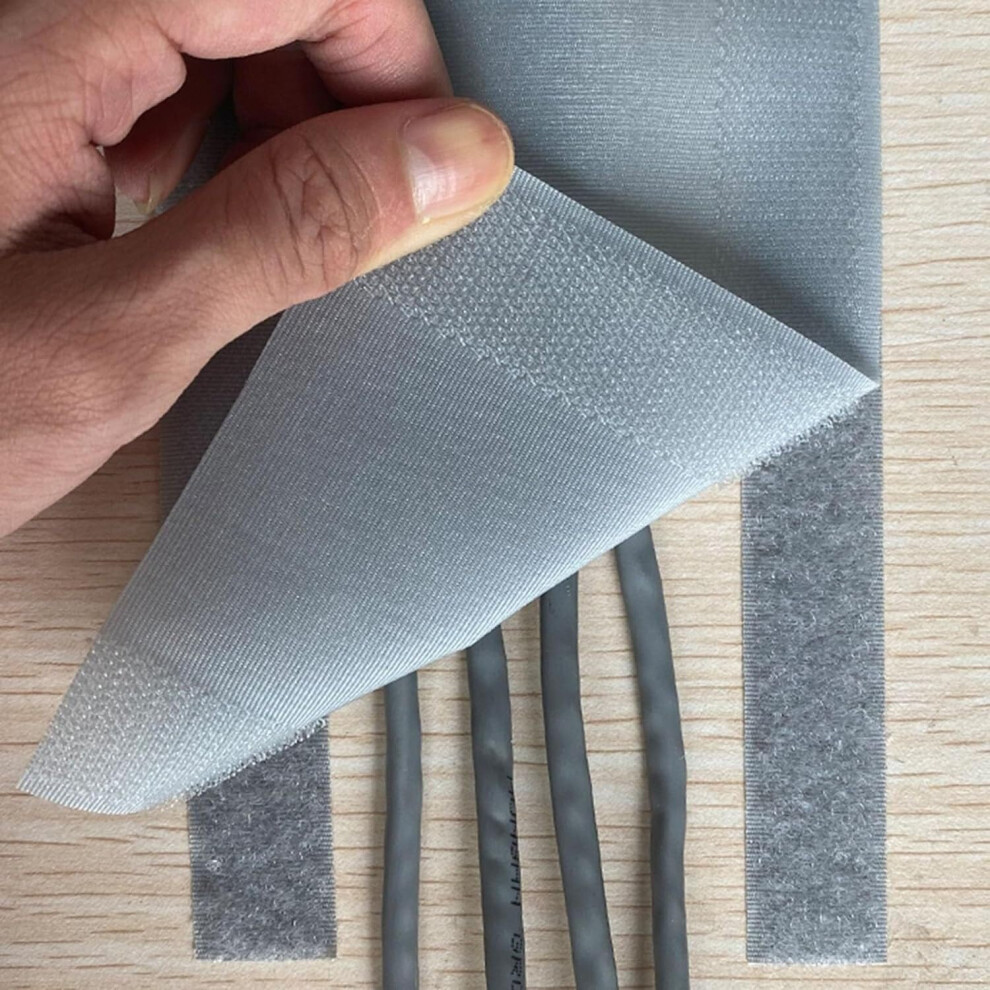 Under Desk Cable Management Raceway, Flexible Cuttable Gray Cable Organizer With Strong Adhesive Backing For Office And Home 9365369297005