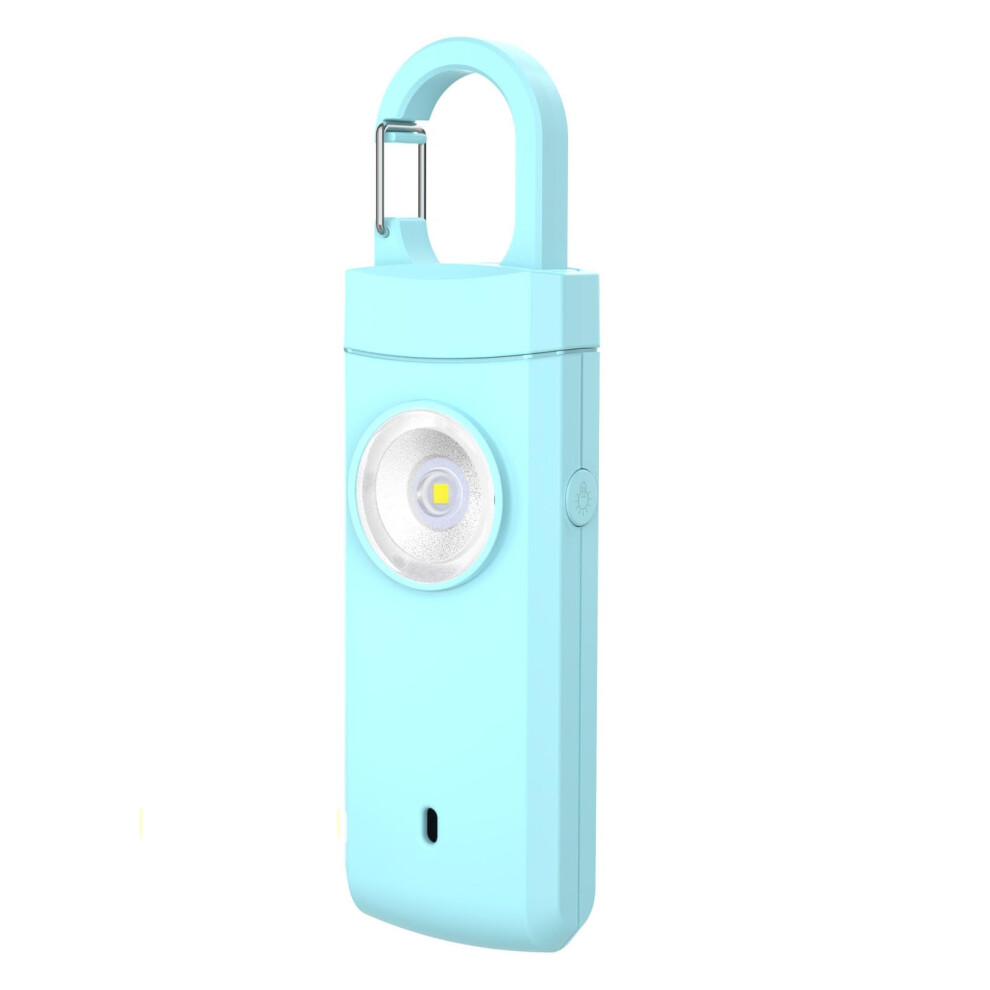 130Db Safety Alarm Keychain For Women, Kids And Elderly Rechargeable With Led Light Â Blue 9365369297111