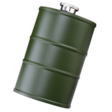 Stainless Steel Liquor Flask Gasoline Drum Design Portable Canteen for Hiking Fishing Camping