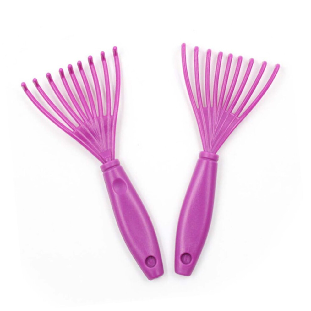 Pet Grooming Brush and Comb Cleaner Set of 5 for Curly Hair with Plastic Tweezers Rosy