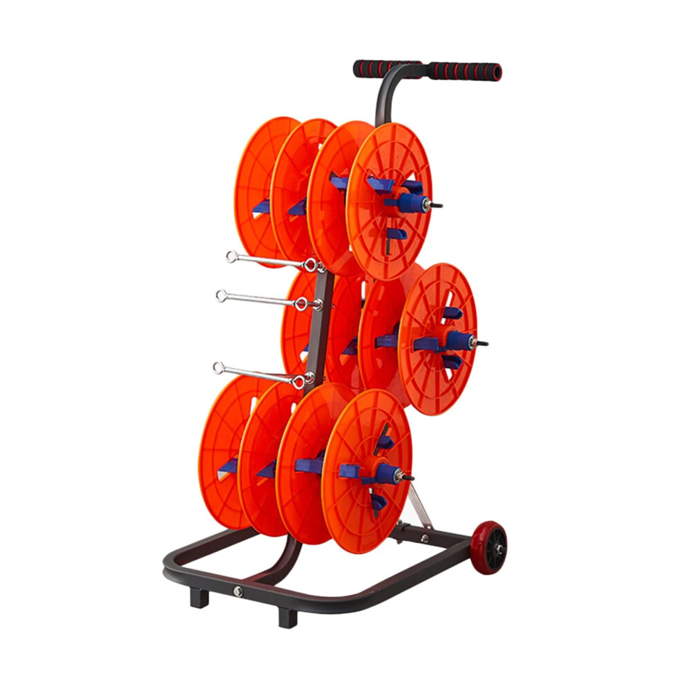 Heavy Duty Wire Spool Rack With Wheels, Steel Cable Reel Holder For Industrial Use, 330Lbs Capacity (Style 2) 9164114980045