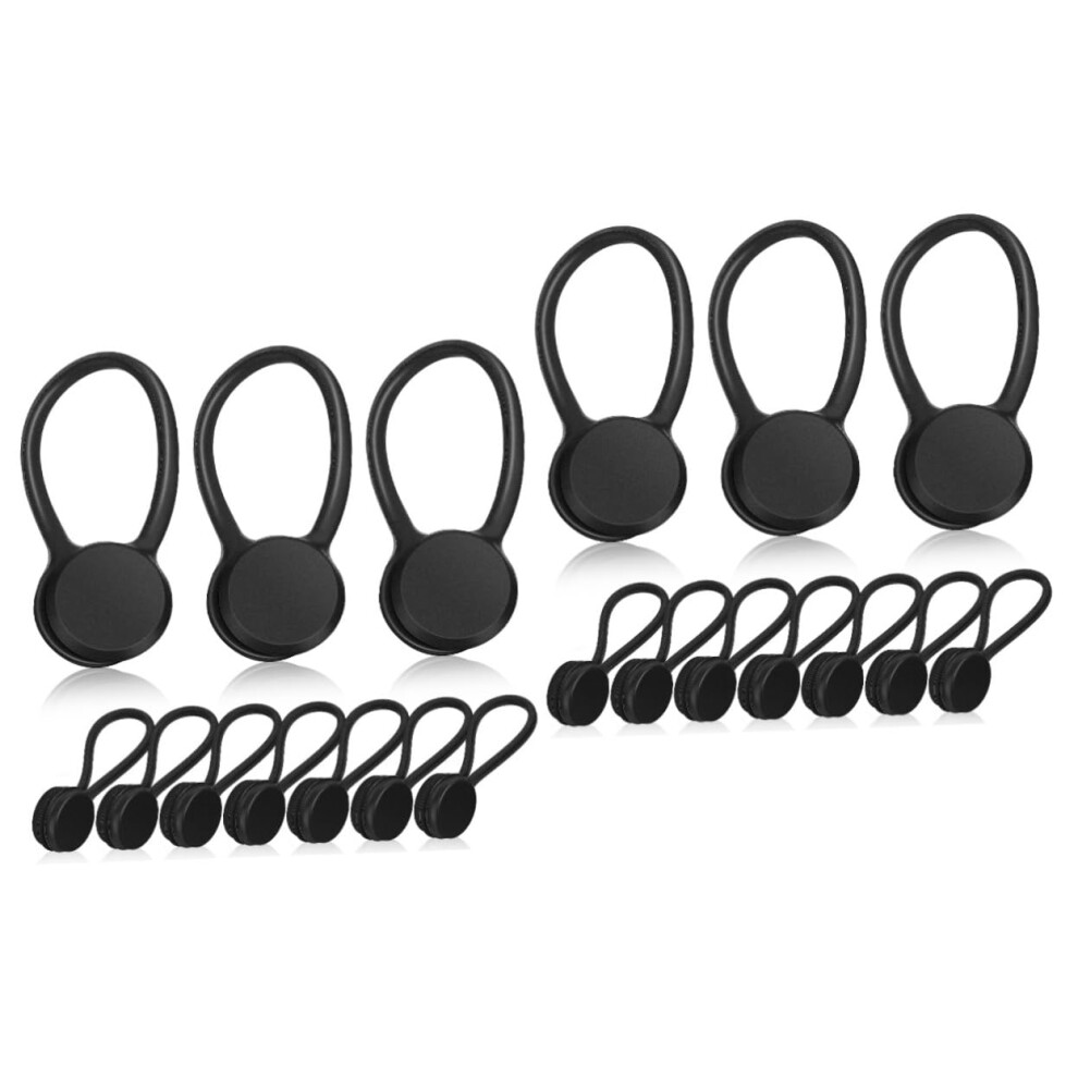 20 Pcs Magnetic Cable Ties For Headphones And Charging Cables, Reusable Cord Organizer Clips, Black 9164114980120
