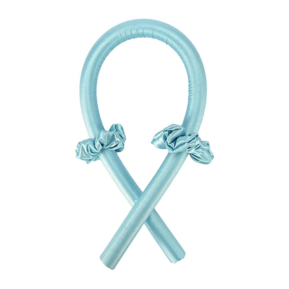 Blue Heatless Curling Ribbon Silk No Heat Hair Curler Overnight Frizz Styling For All Hair Types