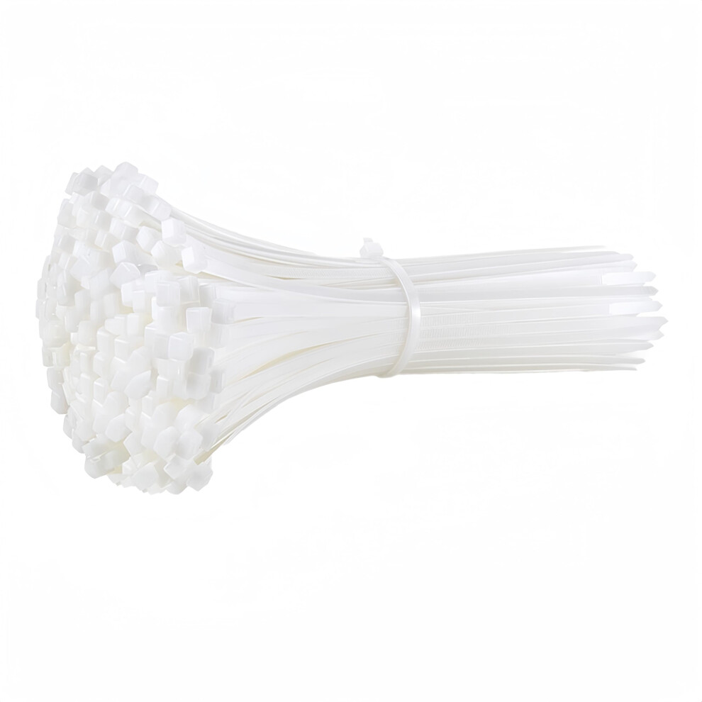 White Nylon Zip Ties 3X100mm Uv Resistant Selflocking Cable Management Pack Of 1000 9365369297388