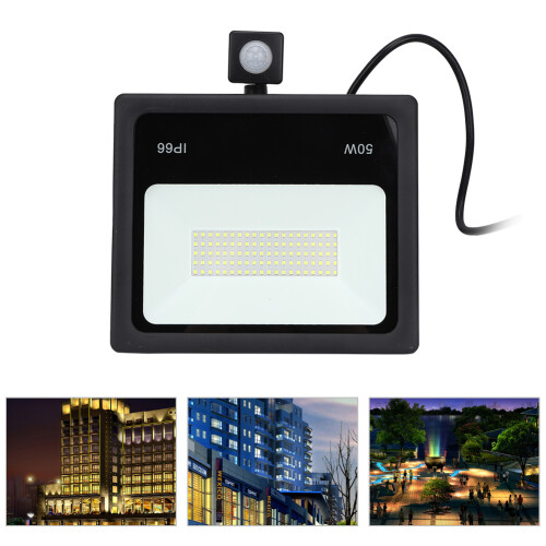 Adjustable Motion Sensor Floodlight Super Bright Durable Outdoor LED Security Light With Rotatable Bracket IP66 Waterproof Weatherproof Easy To 1