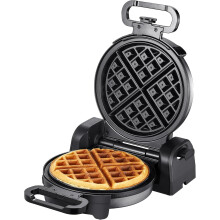 Waffle Maker, Belgian Waffle Iron with 180 Rotating Design, Non-Stick Plate, Cool Touch Handle, 1080W Fast Heating